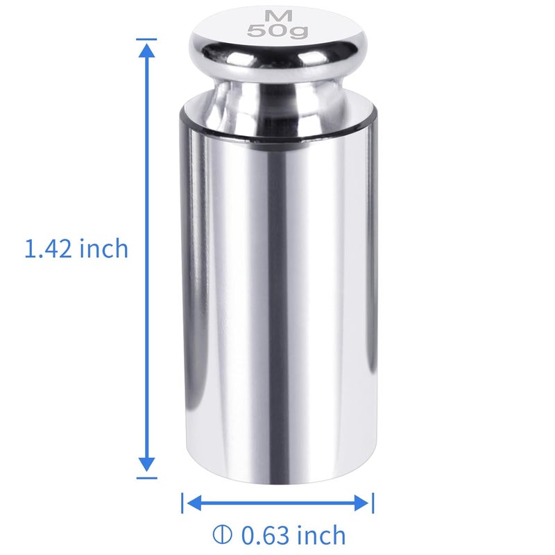 QP Calibration Weights, 50 Gram Scale Weights, OIML Class M1 High Precision Stainless Steel Scale Balance Weights with Chrome Finish, Calibration Weights for Digital Scale, Kitchen Scale, Pocket Scale - Image 5